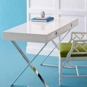 ARAD ESCRITORIO DE CASA CONCEPTO – ACERO INOXIDABLE CON TABLERO EN ACABADO POLIURETANO