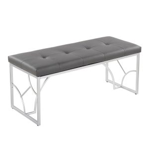 BANQUETA AMPER – RECTANGULAR DE ACERO Y TAPIZADO