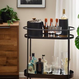 CARRO BAR RICHARD – METAL NEGRO 75 X 40 X 85 CM
