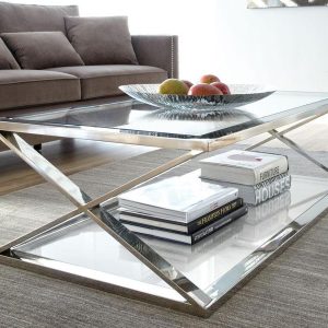 MESA DE CENTRO SCOOP – DISEÑO EXCLUSIVO EN ACERO INOXIDABLE