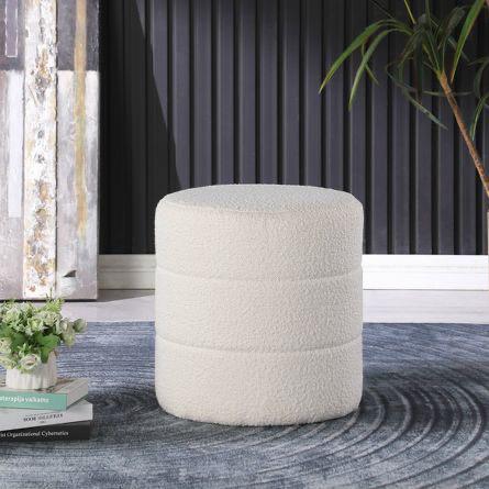 PUFF SKIMAL REDONDO BLANCO - 40CM X 44CM