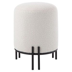 PUFF MORITA BLANCO REDONDO - 40CM X 44CM