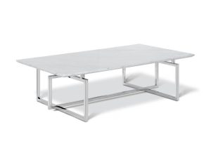 MESA DE CENTRO STRIP - RECTANGULAR CON TABLERO DE MARMOL