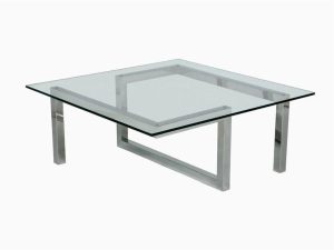 MESA DE CENTRO TETRIS - CUADRADA CON TABLERO DE VIDRIO SOBREPUESTO